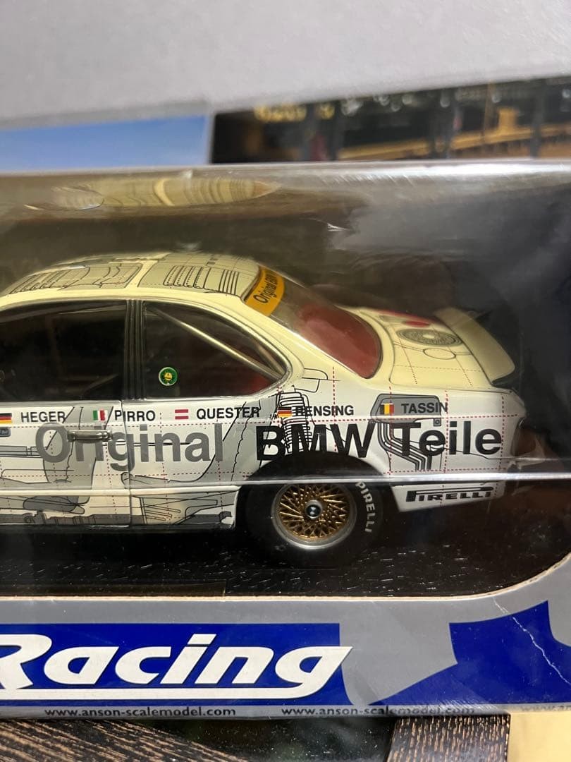 ANSON Racing BMW 1/18 Diecast Mini Car with Decal and Wheel