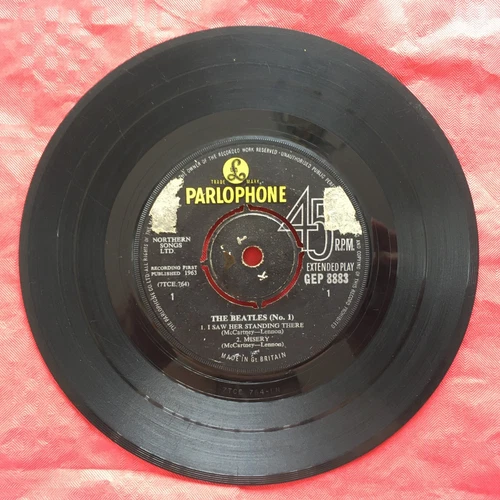 THE BEATLES I SAW HER STANDING THERE, MISERY, ANNA, CHAINS 45RPM VINYL EP GEP888