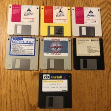 America Online / Zip Macintosh / PC 7 Diskette 3.5" Floppy Lot