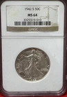 1942-S NGC MS64 Walking Liberty Half Dollar Flashy!