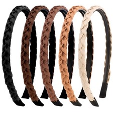 Aprince Braided Headbands for Women Girls 1 Count Pack of 5 , Multicolor