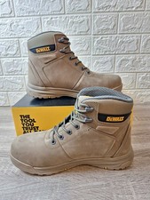 Dewalt Lima Stone Work Boot Leather Steel Toe Cap Beige Size 8 Comp Plate EU 42