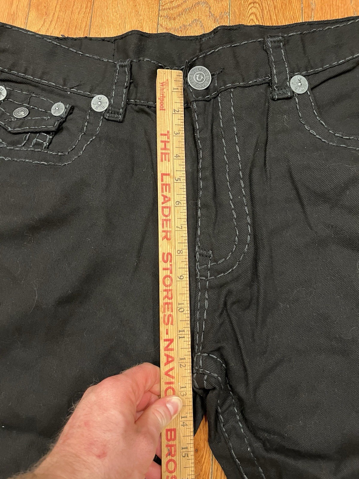 Vintage True Religion Jeans Ricky Super T Black Mens 42 MQ6859L27 Tag Deadstock thumbnail 7