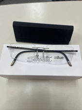 Silhouette 5476. Color 6053. 55-21-150 Black/Gold Glasses