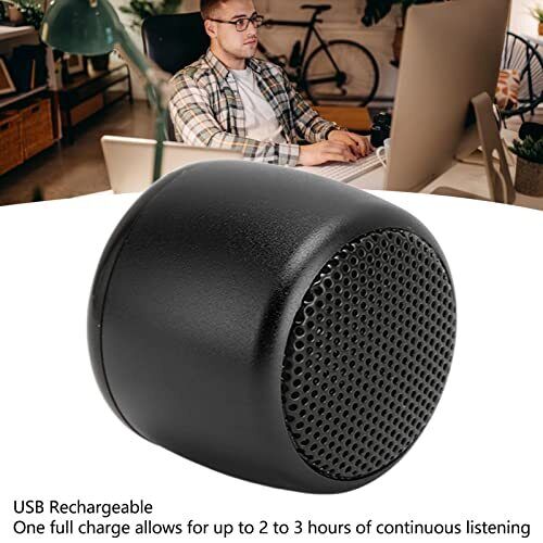 Mini Bluetooth Speaker, Portable Speakers with HD Sound Heavy Subwoofer, Black - Picture 2 of 7