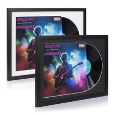 12" Vinyl LP Record and Album Cover Black Frame Memorabilia Wall Art Display