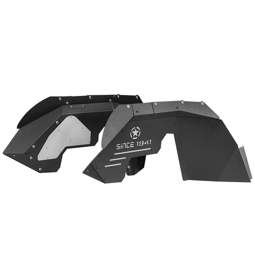 Hooke Road 4PCS Front & Rear Inner Fender Liners For Jeep Wrangler JK 2007-2018 - Picture 9 of 16