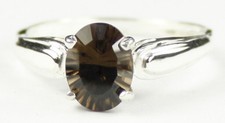 Smoky Quartz, 925 Sterling Silver Ring, SR058