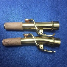 Excellent Soprano saxophone neck gold lacquer brass material