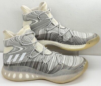 Men s Adidas Crazy Explosive Basketball Shoes US 18 B42424 Gray GEOFIT Sneakers