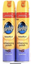 2 Ct Pledge 250 mL Beautify It Lavender Enhancing Wood Furniture Polish ShipFAST