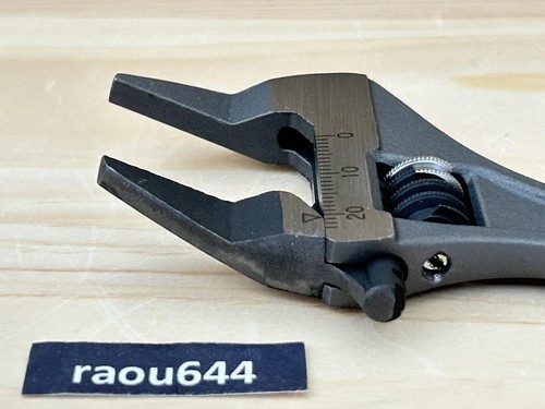 TOP HT-150B THIN JAW ADJUSTABLE WRENCH BENT TYPE (168mm) made in Japan - Picture 12 of 24