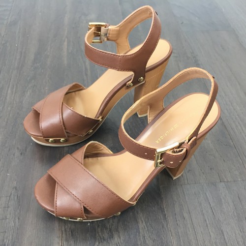 Tommy Hilfiger 6.5 Brown Platform sandals Whitnee Classic Boho Cute heels - Picture 1 of 6