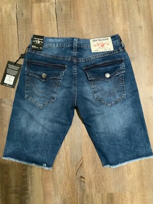 True Religion Men's Ricky Straight Leg Short with Back Flap Pocket Sz 30