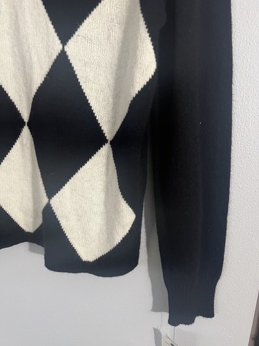 New Sweater Women Size L Color Black /White Rafaella - Picture 4 of 8