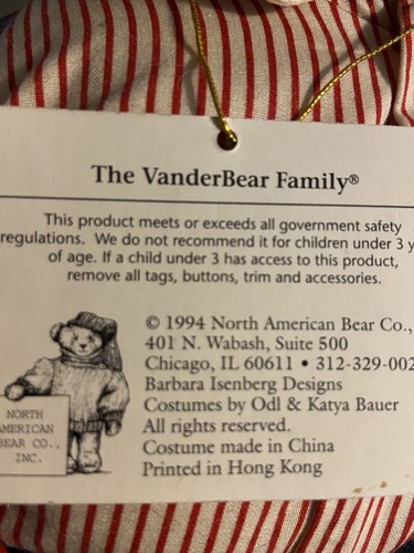 Cornelius VanderBear~Paint The Town Red~20"~Limited Edition~#1628/4500 - Picture 5 of 6