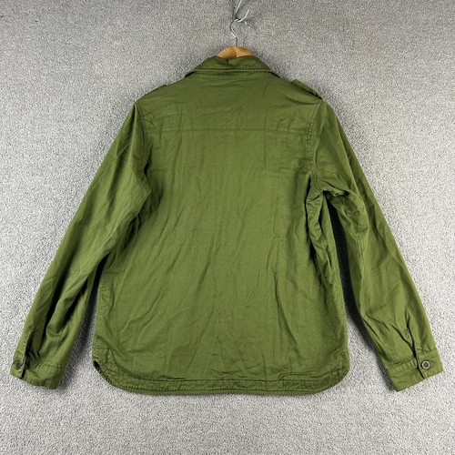 Mambo Womens Military Jacket Size 12 Green Flannel Lined Utility Shirt Buttoned - Bild 23 von 24