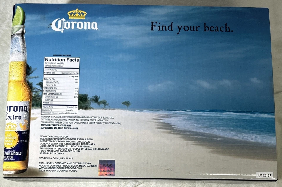 Juego de regalo Corona 2 vasos de pinta sandalia abrebotellas chile lima cacahuetes Foto 2 de 4