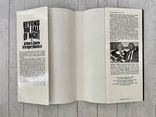 Jenseits des Untergangs der Nacht Arthur C. Clarke, Benford, Buch Club Ausgabe 1990 HC - Bild 7 von 7