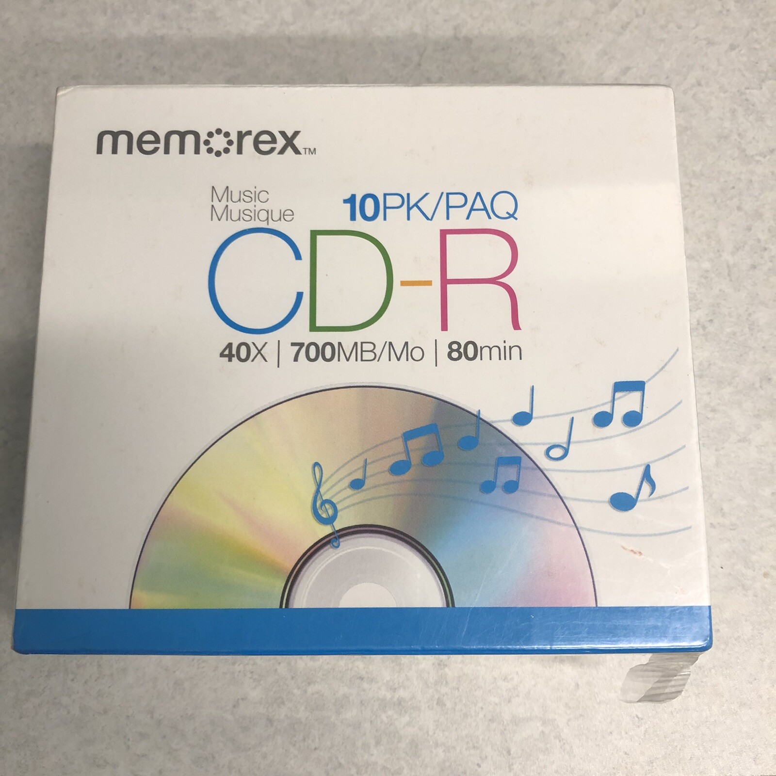 Memorex Music CD-R 10pk Recordable Blank CDs 40 X700MB- 80 Min Sealed