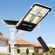 High Powered Solar Street Light Outdoor Dusk to Dawn For basketball court Yard