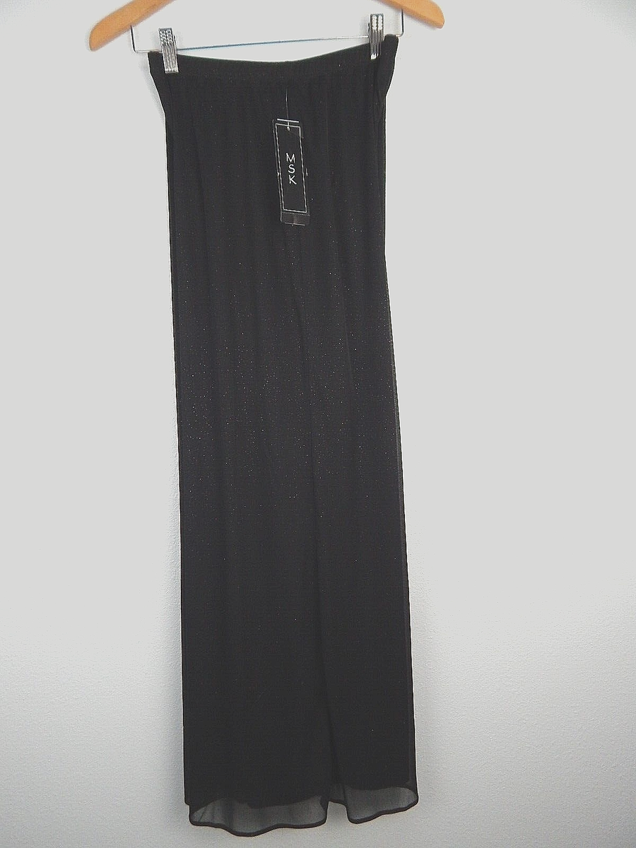 New w Tag MSK Black Mesh Sequin Wide Leg Dress Pants | eBay