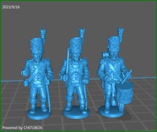 28mm French Line Infantry Btg grenadier coy command 1805-12 with High uniform