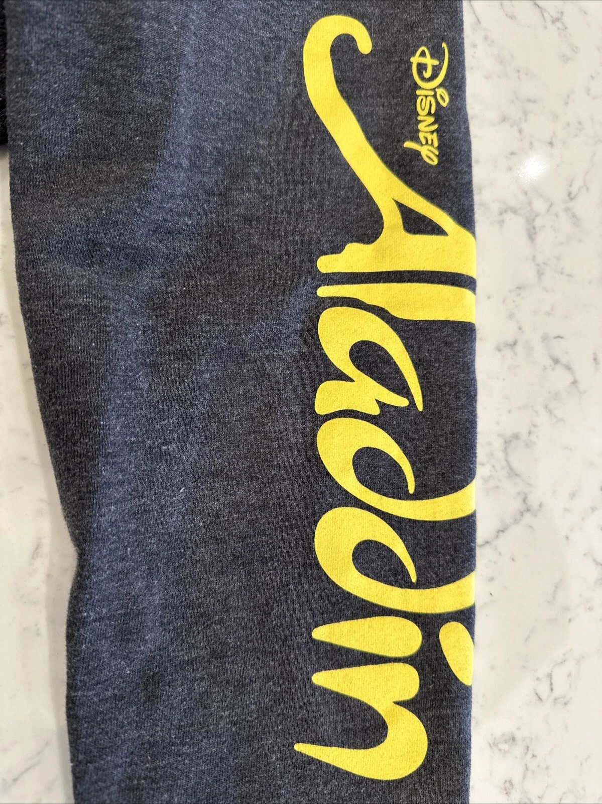 VETEMENTS 1S) Felpa con cappuccio Disney Aladdin full zip genio erica grigio giallo piccola