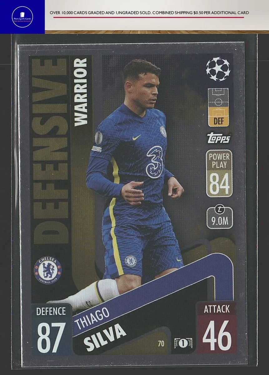 Topps Match Attax UCL Thiago Silva #70 Trading Card 2021-22 for