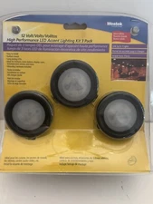 Westek LM30LBCC High Performance LED Accent Light KIT, 3-Pack, Black