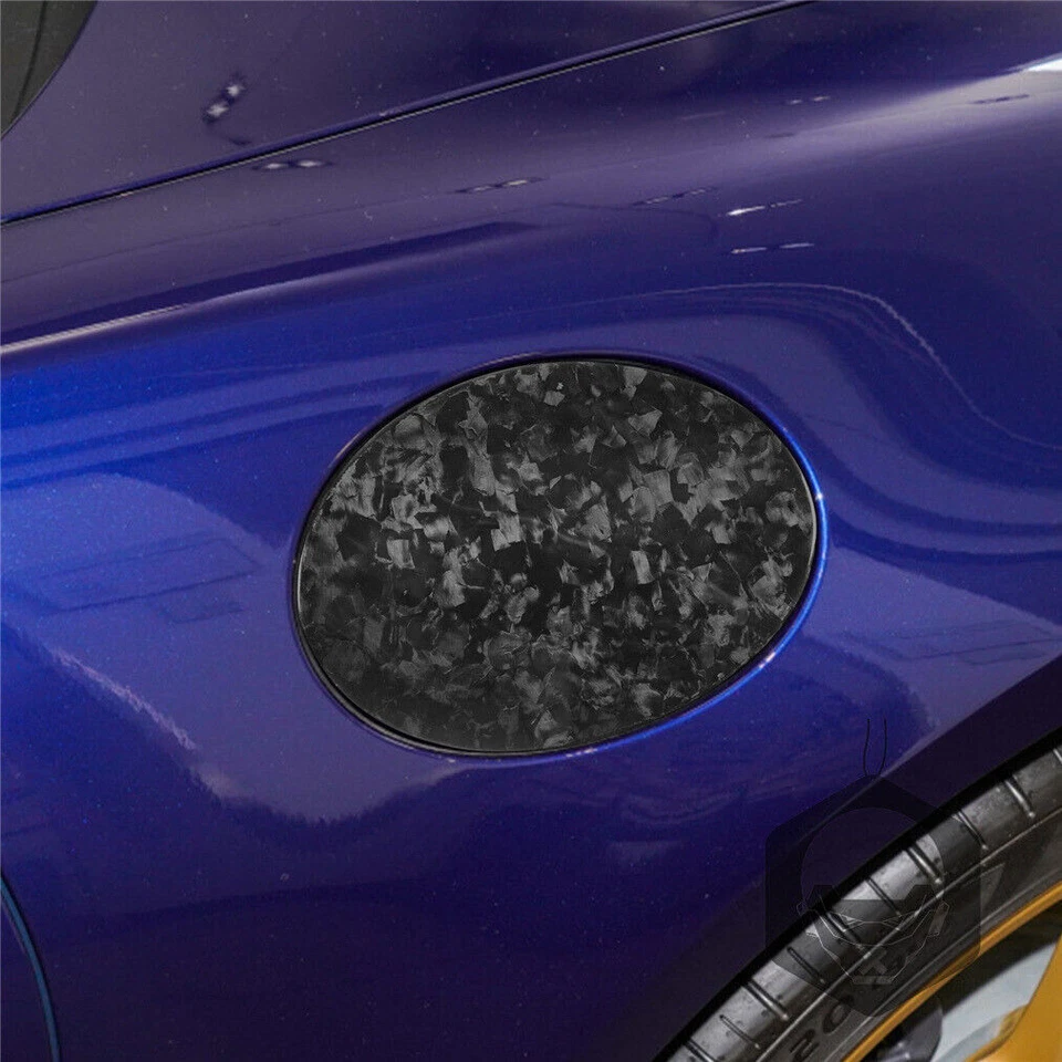 Tapa del tanque de combustible forjado de fibra de carbono para automóvil cubierta de aceite pegatina para Porsche 718 911 Foto 2 de 4