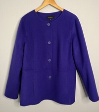 Talbots Purple Wool/Nylon Jacket-Blazer Pockets Unlined Women's Sz. 16