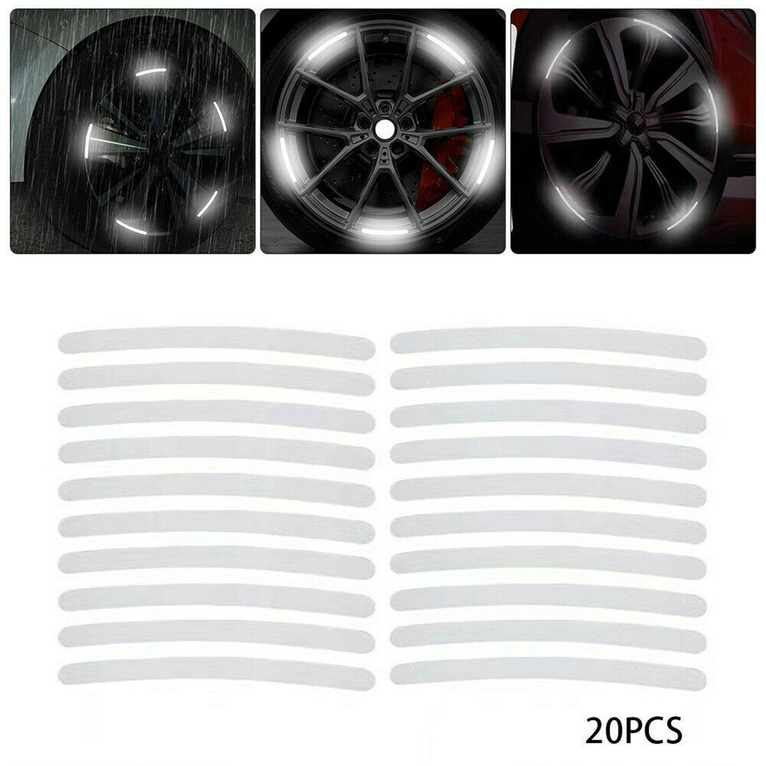 Reflective Rim Tape Wheel Stripe Decal Trim Sticker Fit For Car Motorbike  Bike