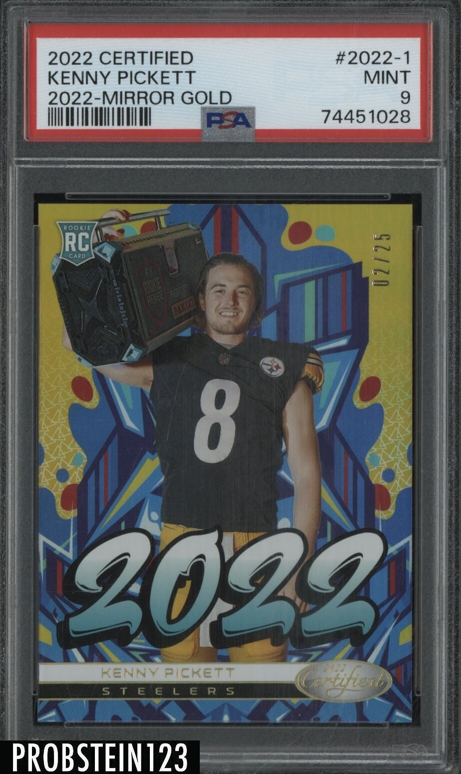 Kenny Pickett Panini Certified 2022 #20221 Mirror Gold