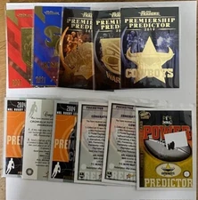SELECT AUSTRALIA NRL League Premiership Predictor Card 2004 2005 2018 2019 2021