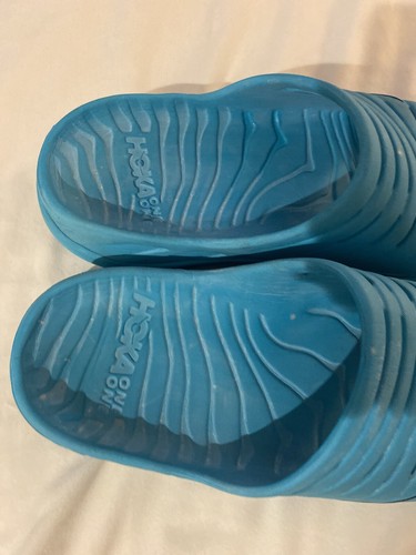 Hoka One One Ora Recovery Mens 8 Womens 10 Blue Comfort Slides Slip On Sandals - Picture 4 of 9