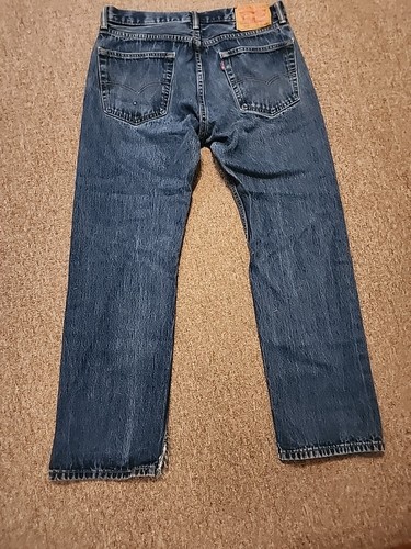 LEVI’S 505 Corte Recto Pierna Lados Para Botas-100% Algodón Denim JEANS 33x30 - Imagen 5 de 7