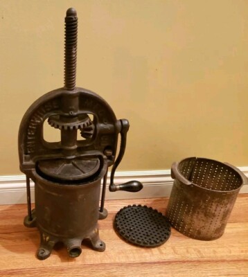 Frolois ブリュッセル製 ヴィンテージ ストレーナー付き ENTERPRISE MFG 2070 No 25 4 Qt Sausage Stuffer / Fruit Press