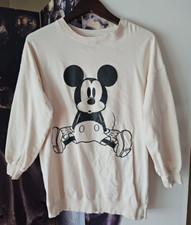 H M X Disney Mickey Mouse Pullover Sweater Long Sleeve Crewneck Women XS US