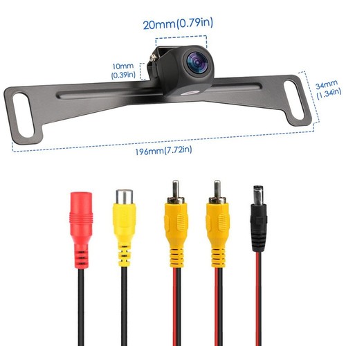 170" Reverse Camera Night Vision Car Waterproof Number Plate Mount Rear View Cam - Picture 9 of 12