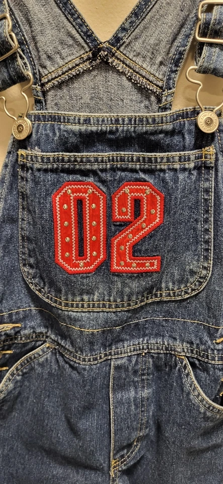 Ограниченный слишком джинсы синий комбинезон размер 8 винтажный флаг номер 02 - Изображение 2 из 4
