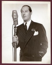 GEORGE JESSEL actor singer songwriter at NBC radio microphone 1939 ORIG PHOTO 