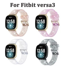 TPU Loop Wristband Band Strap For Fitbit versa3 Watch Band Flash Powder Bracelet