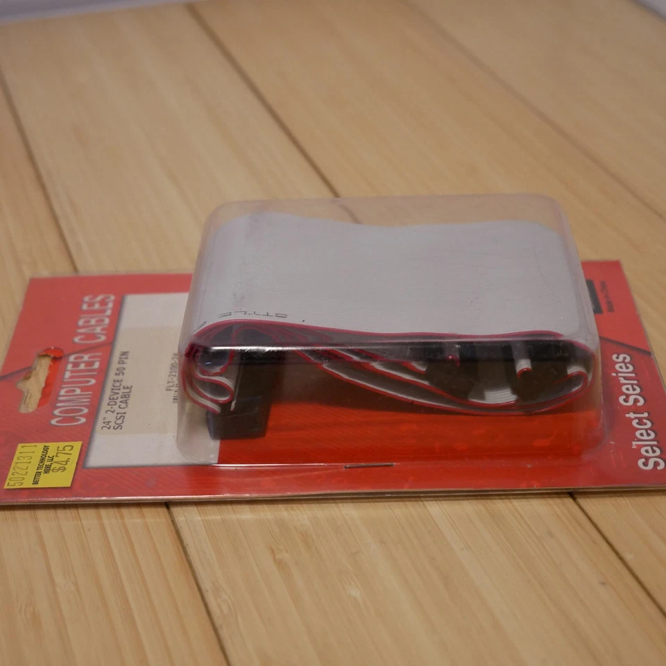 Vintage NOS 2 Device - 50-pin - Internal Gray PVC SCSI Cable (24 inches) - Image 3 of 4