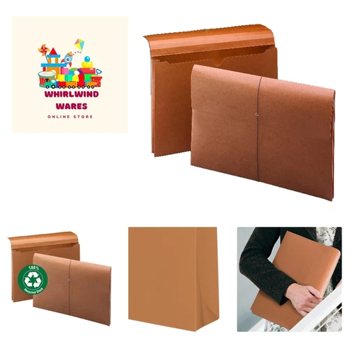 Timeless Redrope Expanding File Wallets - 2" Capacity, Secure Closure, 10 Pack