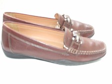 Mocassins Escarpins Geox En Cuir Verni Marron Foncé - Pointure 36 - Occasion TBE
