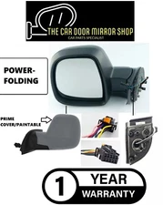 Fits Citroen Berlingo 2019-2024 Left Complete Electric Power Folding Mirror Unit