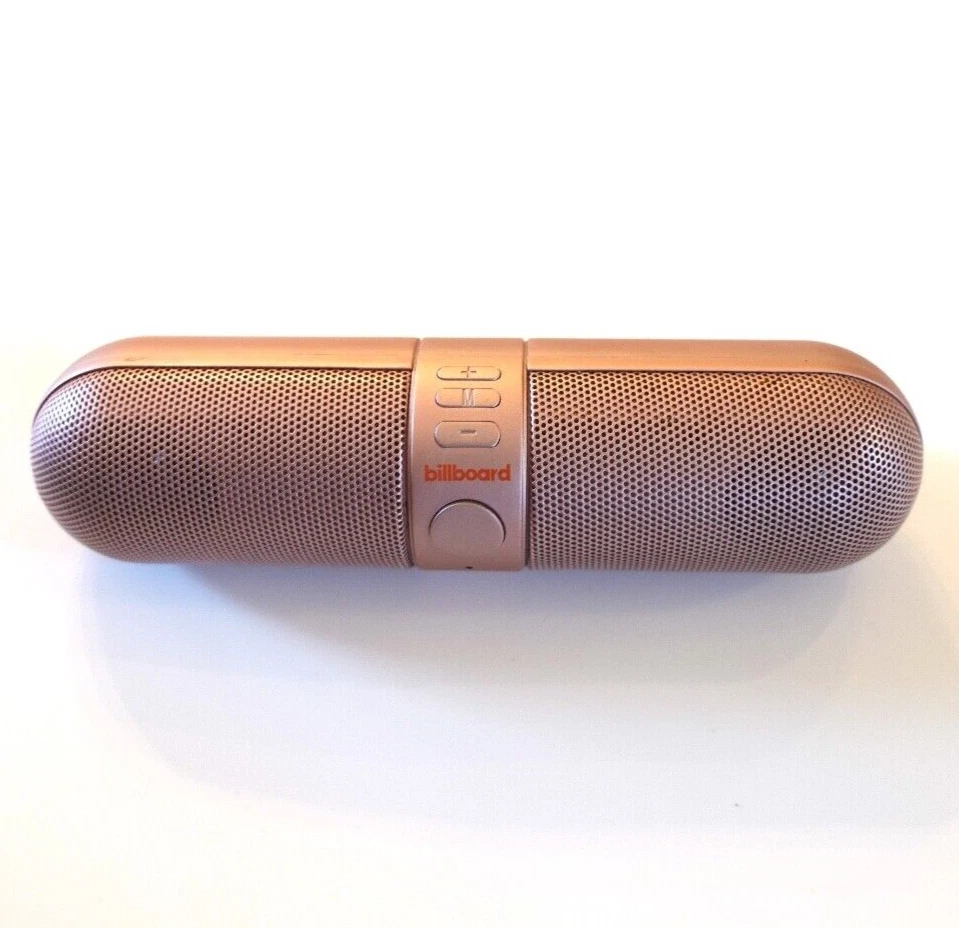 Billboard BB784 Large Pill Design Bluetooth Speaker Metallic Pink Tested