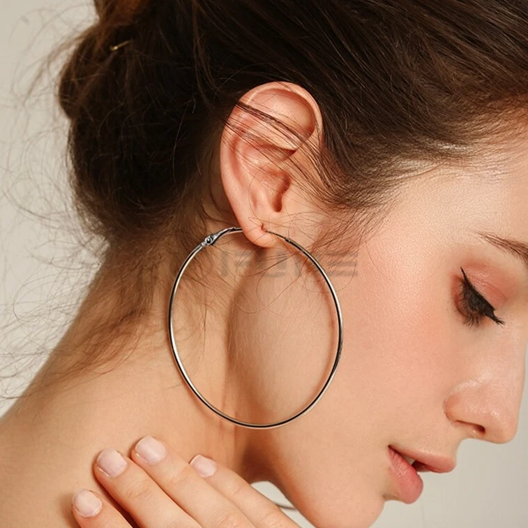 Large Hoop Earrings - A New Day™ Gold : Target