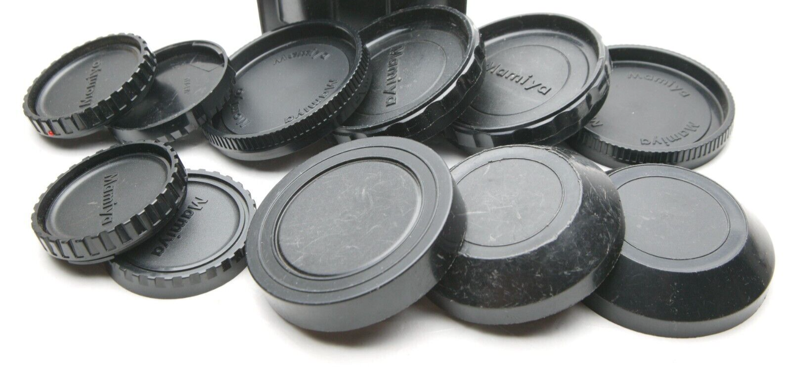 Mamiya RB67, RZ67 & M645 Eleven 11 Body & Lens Rear Protective Caps. Used & Good